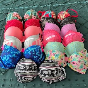Twelve Victoria’s Secret push-up bras 34D